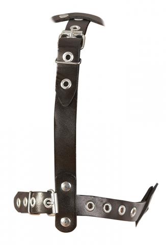 Ham Dildo ZADO Leather Head Harness with Dild [10]