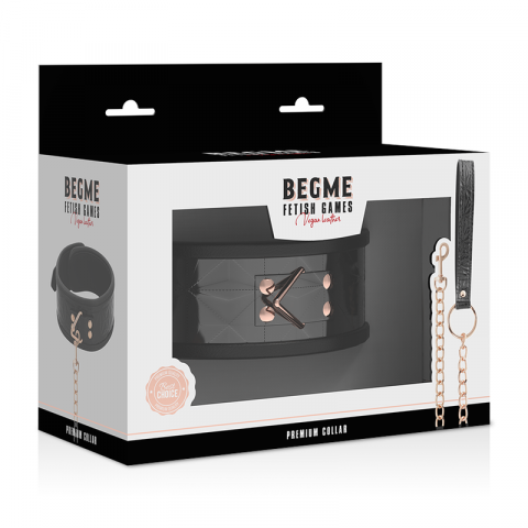 Zgarda Begme Black Edition Premium Vegan Leather Collar With Neoprene Lining [6]