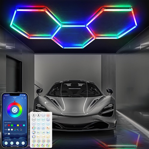 3 Hexagoane led RGB dinamic [2]