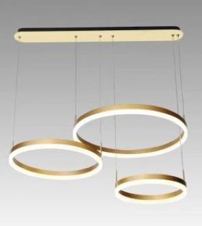 Lustra led dimabila 150w cu telecomanda 3 functii Aurie [2]