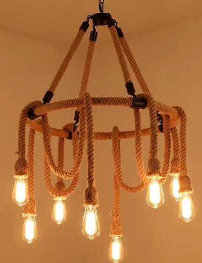 Lustra rustic 8xe27 cerc [1]