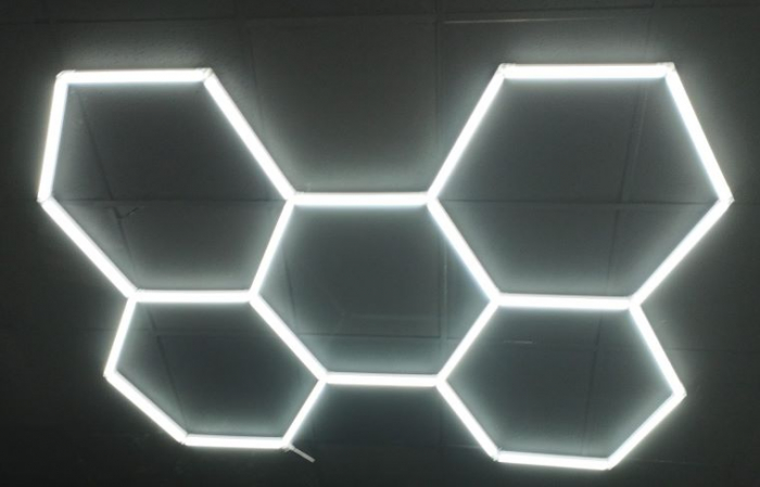 Honeycomb Led  tavan 5 hexagoane 200w [4]