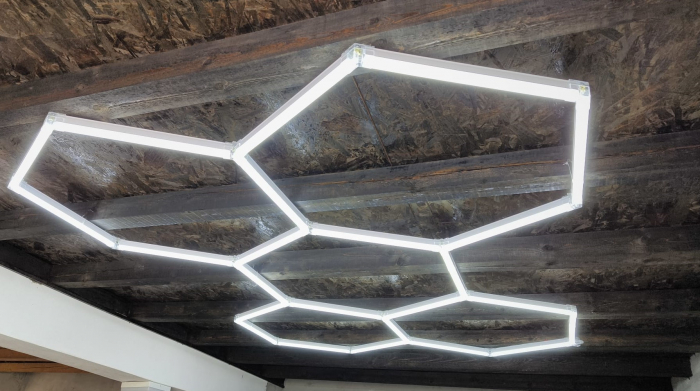 Honeycomb Led  tavan 5 hexagoane 200w [6]