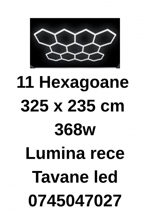 led tavan honeycomb 11 hexagoane 325 x 235cm 368w [4]
