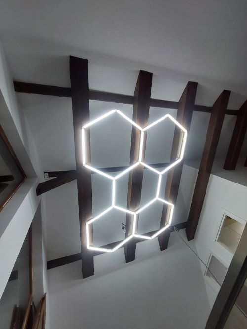 Led perete Honeycomb set 5 hexagoane 192W [5]