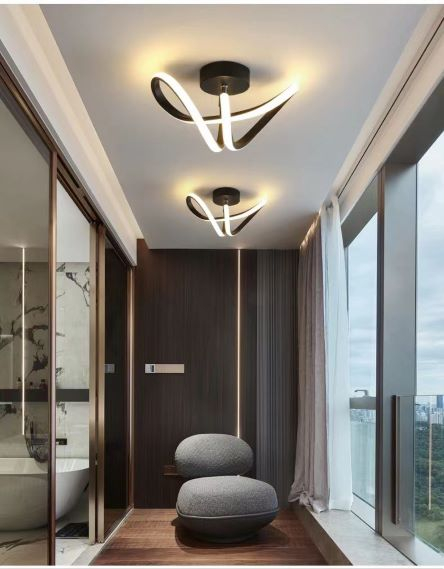LUSTRA LED 3 FUNCTII SPIRALA Neagra 27W [3]