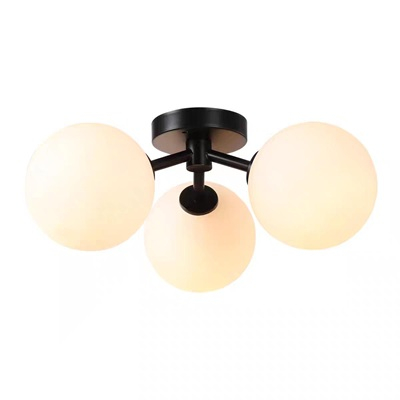 Lustra led 3 globuri Gold/Black [1]