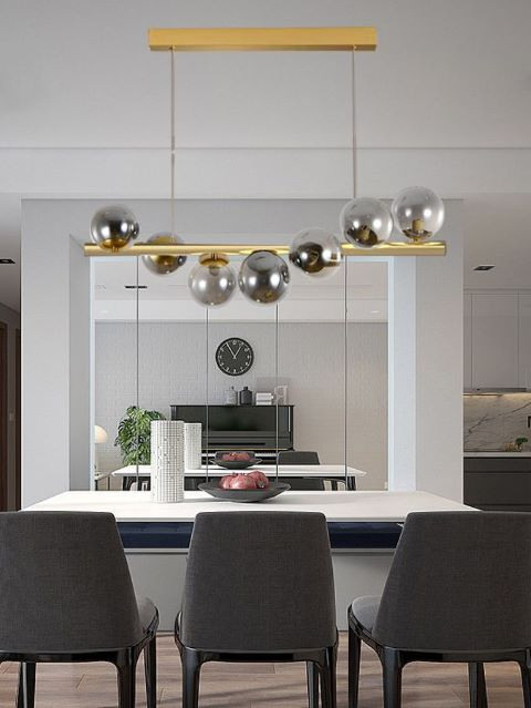Lustra led cu globuri fumurii [6]