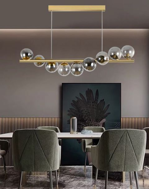 Lustra led cu globuri fumurii [4]