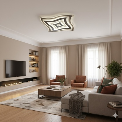 Lustra LED dimabila 137w cu telecomanda 4 functii [2]