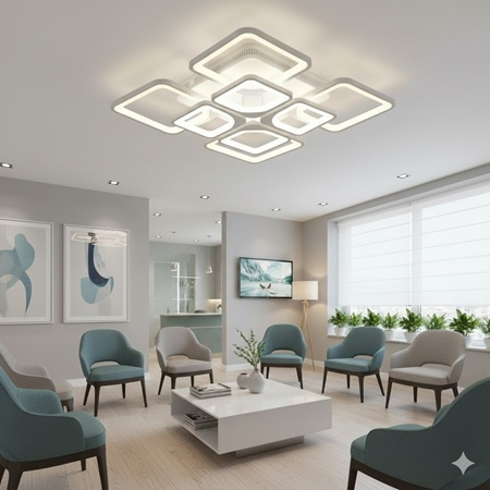 Lustra LED dimabila 160w cu telecomanda 4 functii [5]