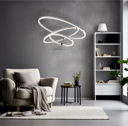 LUSTRA LED DIMABILA 3 CERCURI 200W [5]