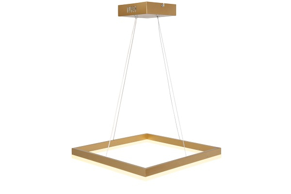 Lustra led dimabila 60w cu telecomanda 3 functii aurie [1]