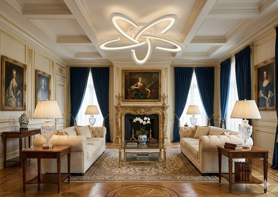 lustra led dimabila cu telecomanda Alba /Neagra 3,4,5 Orbite [5]