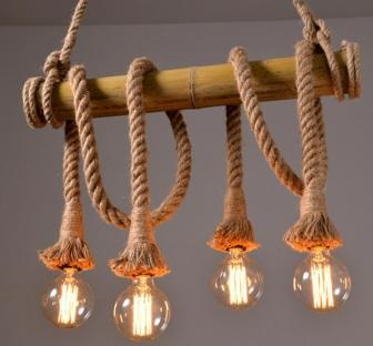 Lustra lemn 4 socluri E27 [2]