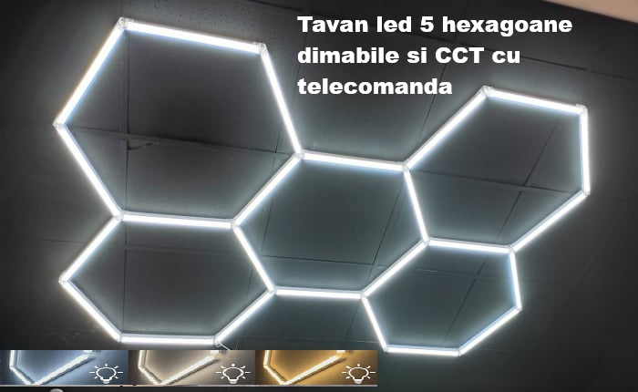 Honeycomb led 14 hexagoane 650w [8]