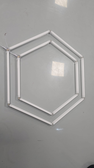 Tavan led modern 2 hexagoane 85w 120x 105cm [4]