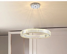 Lustra Receptie - Lustra led dimabila 100w cu telecomanda 3 functii cristal