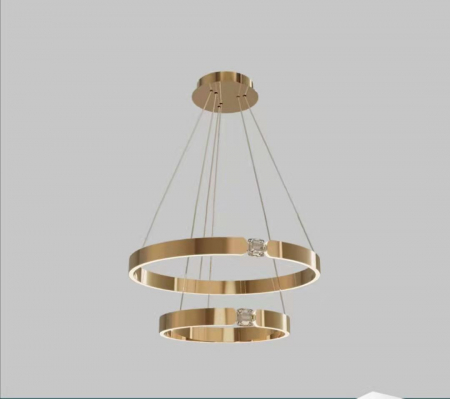 Lustra Receptie - Lustra led dimabila 140w cu telecomanda 3 functii aurie