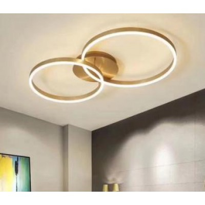 Lustra Aurie - Lustra led dimabila 100w cu telecomanda 3 functii aurie