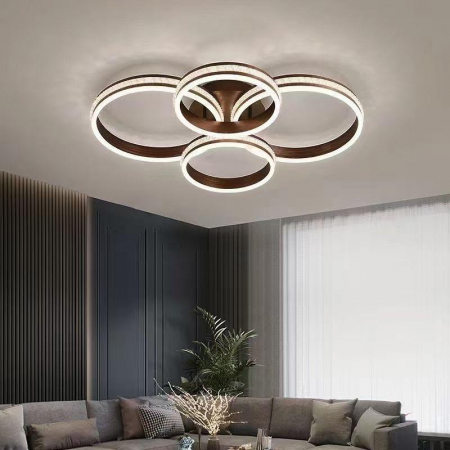Oferte - Lustra led dimabila 200w cu telecomanda 3 functii Maro cu cristale