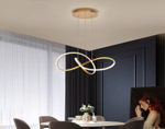 Lustra led dimabila cu telecomanda infinit gold Lustre Led - Lustra led dimabila cu telecomanda infinit gold
