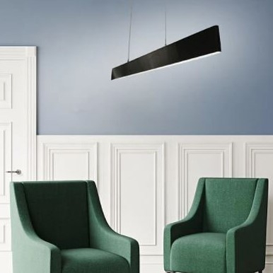 Lustra led pana in 50w - Corp iluminat Led suspendat slim  negru 36w Neutra