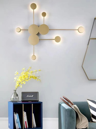 Lustra Aurie - lustre gold - Aplica led 3 functii perete 60w Gold/ Black