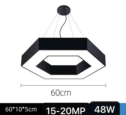Lustra Neagra - Lustre black - Aplica led neagra lumina rece 48w