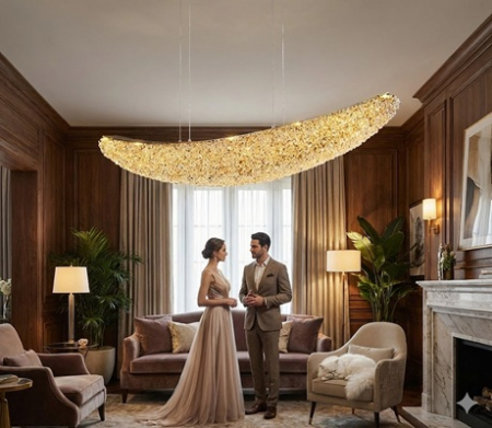 Candelabru led modern cu telecomanda 80x20 cm 96w [1]