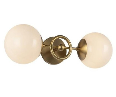 Lustre Led - Lustra led 2 globuri gold/ black