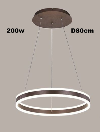 Lustra led cu telecomanda 200w 80cm Coffe [1]