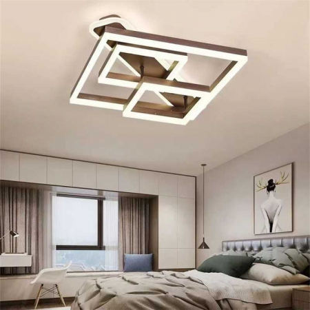 Lichidare stoc - Lustra led dimabila 240w cu telecomanda 3 functii Maro