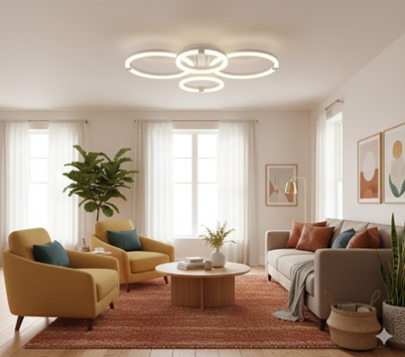 lustre led sub 250ron - LUSTRA LED DIMABILA CU TELECOMANDA 3 FUNCTII 100w