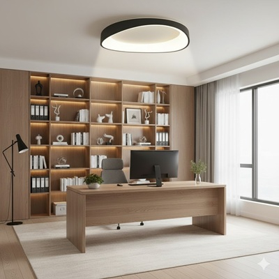 Lustra led dimabila neagra cu telecomanda 124w [1]