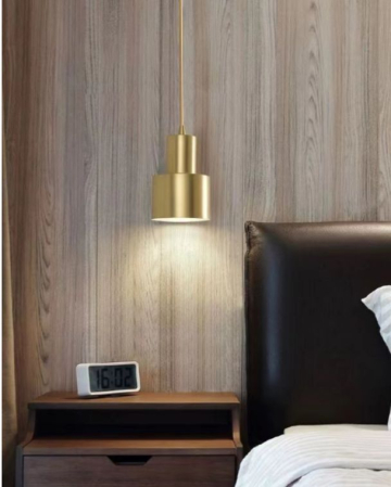 Lustra led suspendata - Lustra led gold 5w pentru pat