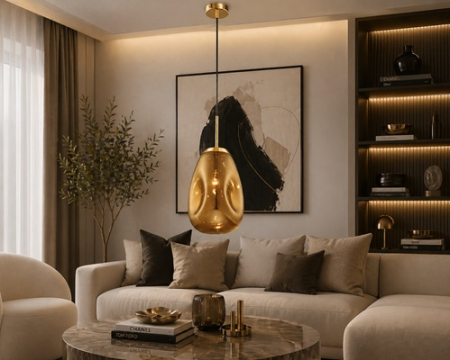 Lustra led 36 globuri - Pendul led elegant Gold e27x1