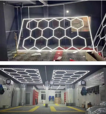 Set 2 kit-uri led tavan honeycomb 14 hexagoane [1]