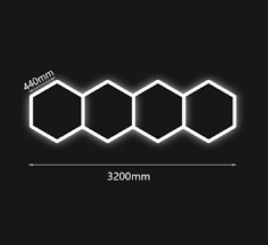 4 hexagoane led honeycomb - Set 4 hexagoane led honeycomb