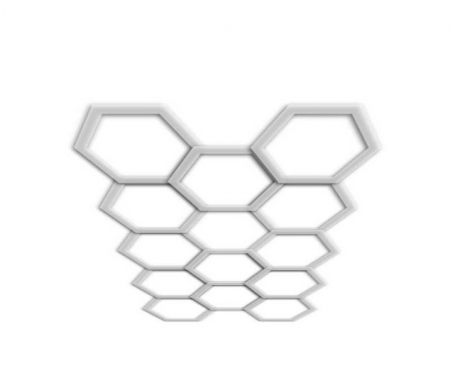 led honeycomb 14 hexagoane 672w [5]