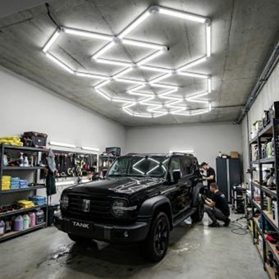 Oferte - Tavan LED 11 hexagoane 305 x 268 cm 428W