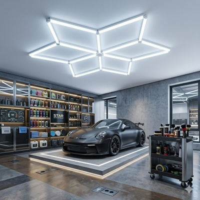 Oferte - Tavan LED 6 hexagoane 166 x 140 cm 126W