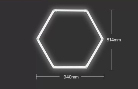 Tavan led CCT - 1 hexagoan led  CCT 42w 94 x 82 cm [1]