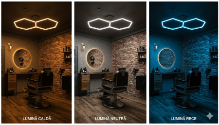 Black Friday 2025 - Tavan led CCT 2 hexagoane led 164 x 92 cm