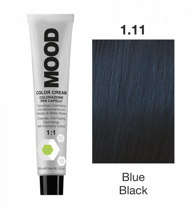 Vopsea Permanenta nr 1.11 Blu Black 100ml-Color Cream-Mood [3]