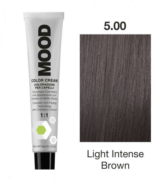 Vopsea Permanenta nr 5.00 Light Intense Brown 100ml-Color Cream-Mood [3]