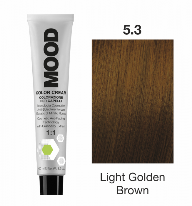 Vopsea Permanenta nr 5.3 Light Golden Brown 100ml-Color Cream-Mood [3]