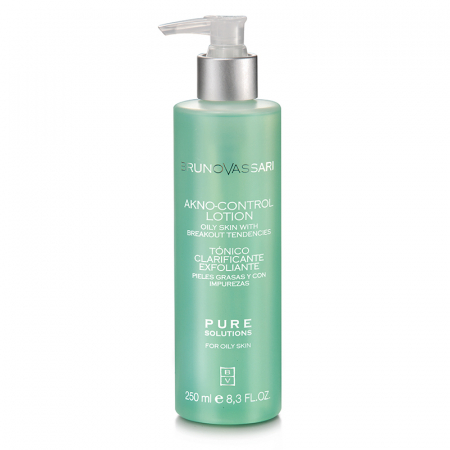 Peeling si Exfoliere - Lotiune Tonica Exfolianta Pentru Ten Foarte Gras/Uleios 250ml - Akno-Control Lotion Pure Solution - Bruno Vassari