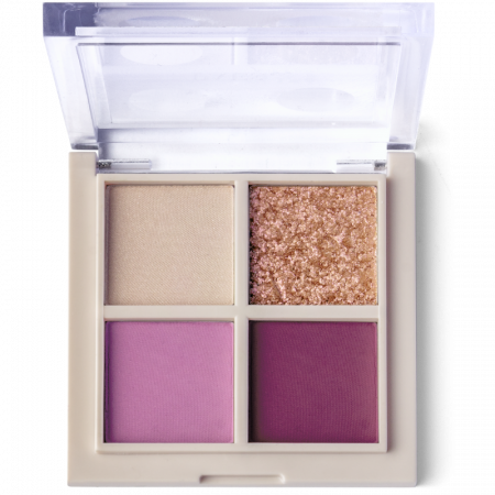 Palete Profesionale de Machiaj - Paleta de farduri 4 nuante, Daily Vibe, nuanta Tropical Orchid 04 - 5,5g