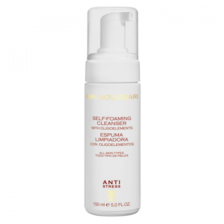 Spuma de Curatare Anti-Stres cu Oligoelemente 150ml - Self Foaming Cleanser - Bruno Vassari